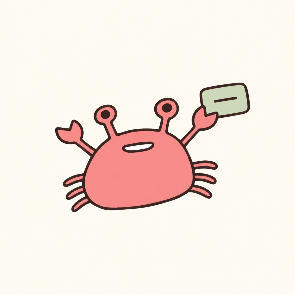 マップの項目を持つカニのキャラクター